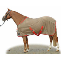 Vliegendeken Santos HKM Beige / rood