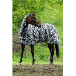 Zebra vliegen-deken en halsstuk HKM Zebra vliegen-deken en halsstuk HKM