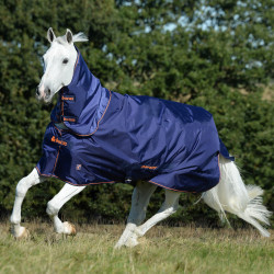 Bucas Therapy Turnout Light 50g deken Marine / oranje Blauw