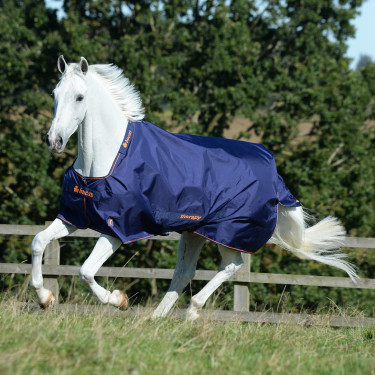 Bucas Therapy Turnout deken 150g Marine / oranje Bucas Therapy Turnout deken 150g Marine / oranje
