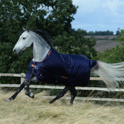 Bucas Therapy Turnout deken 150g Marine / oranje Blauw