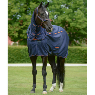 Therapiehals Bucas Therapy Mesh Neck Marine / oranje Therapiehals Bucas Therapy Mesh Neck Marine / oranje