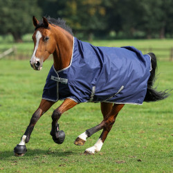 Bucas Freedom Turnout High Neck 150g deken Marine / zilver Blauw Bucas Freedom Turnout High Neck 150g deken Marine / zilver Blauw