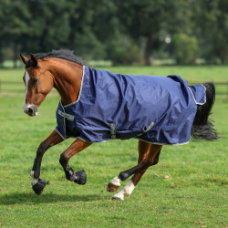 Bucas Freedom Turnout High Neck 150g deken Marine / zilver Blauw Bucas Freedom Turnout High Neck 150g deken Marine / zilver Blauw