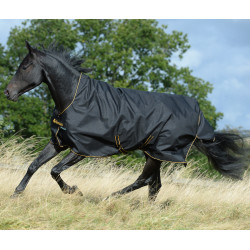 Bucas Irish Turnout High Neck Extra 300g Deken Zwart / goud