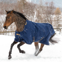 Bucas Irish Turnout Extra 300g deken Marine / goudkleurig