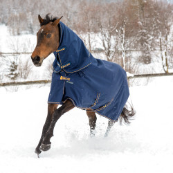 Bucas Irish Turnout Light 50g deken Marine / goudkleurig Blauw Bucas Irish Turnout Light 50g deken Marine / goudkleurig Blauw