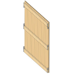 Houten scheidingskits speciaal voor afdak met enkele helling La Gée Houten scheidingskits speciaal voor afdak met enkele helling La Gée