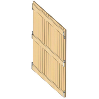 Houten scheidingskits speciaal voor afdak met enkele helling La Gée Houten scheidingskits speciaal voor afdak met enkele helling La Gée