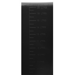Hippotonic emmer met platte randen 20 liter Zwart Hippotonic emmer met platte randen 20 liter Zwart