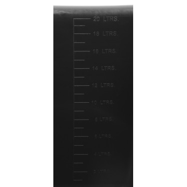 Hippotonic emmer met platte randen 20 liter Zwart Hippotonic emmer met platte randen 20 liter Zwart