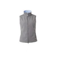Dames softshell bodywarmer zonder mouwen Trisha Horze Rookparelgrijs