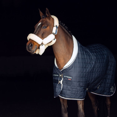 Halster Alaska met imitatiebont B Vertigo Donker marineblauw