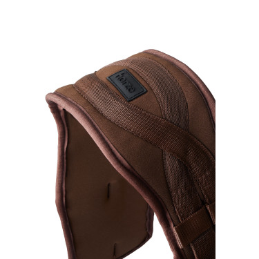 Samara voorgevormde neopreen dressuursingel met elastiek Horze Kastanjebruin demitasse