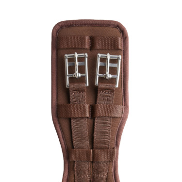 Samara voorgevormde neopreen dressuursingel met elastiek Horze Kastanjebruin demitasse