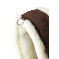 Kyiv singel van neopreen met niet-verwijderbare imitatiebont Horze Kastanjebruin demitasse