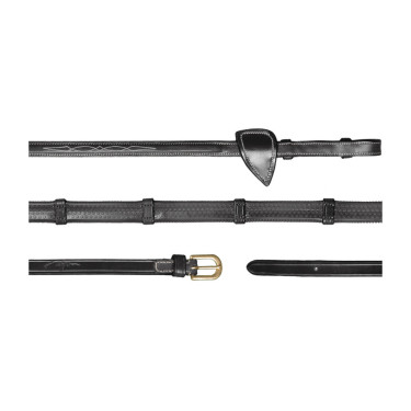 Rubberen Teugels 1/2 Met 7 Stops Dy'on D Collectie Zwart