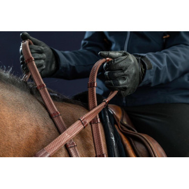 Rubberen Teugels 1/2 Met 7 Stops Dy'on D Collectie Bruin