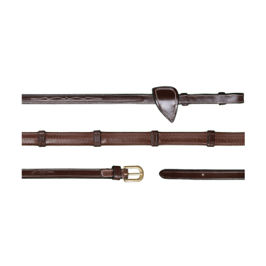 Rubberen Teugels 1/2 Met 7 Stops Dy'on D Collectie Bruin