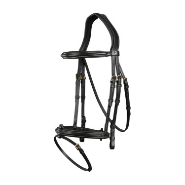 Bridon Combiné Neusriem Dy'on D Collection Zwart