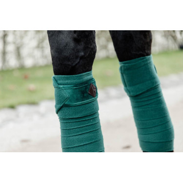 Polar Fleece Velvet Polo Bandages Kentucky Donkergroen Polar Fleece Velvet Polo Bandages Kentucky Donkergroen
