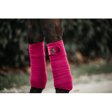 Polar Fleece Velvet Polo Bandages Kentucky Fuchsia Roze