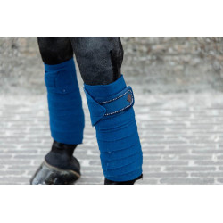 Polar Fleece Velvet Parels Kentucky Polobanden Marineblauw