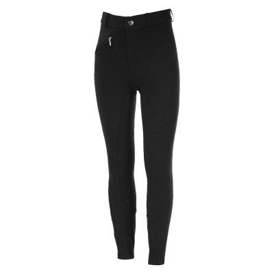 Kinderbroek Horze Active met siliconen zitvlak Zwart
