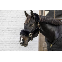 Schapenvacht hoes voor halster 4 stuks Kentucky Zwart