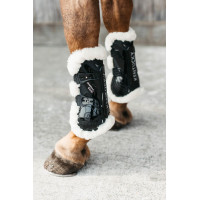 Bamboo Elastische Peesbeschermers vegan schapenvacht Kentucky Zwart Bamboo Elastische Peesbeschermers vegan schapenvacht Kentucky Zwart