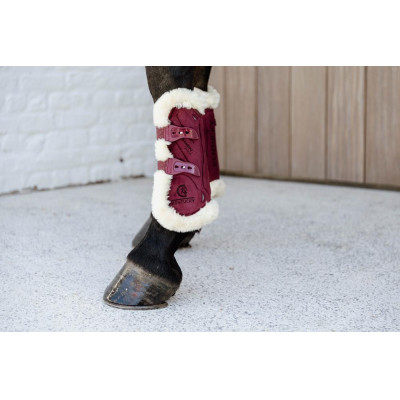 Guêtres Bamboo Élastique Velvet mouton vegan Kentucky Bordeaux