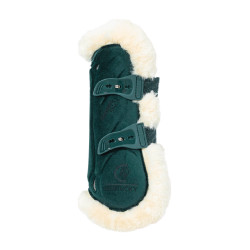 Bamboo Elastische Fluwelen Vegan Schapenvacht Gamaschen Kentucky Donkergroen Bamboo Elastische Fluwelen Vegan Schapenvacht Gamaschen Kentucky Donkergroen