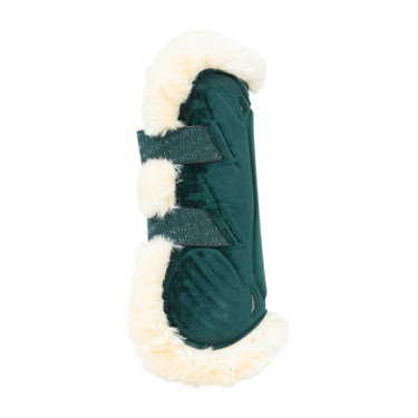 Bamboo Elastische Fluwelen Vegan Schapenvacht Gamaschen Kentucky Donkergroen Bamboo Elastische Fluwelen Vegan Schapenvacht Gamaschen Kentucky Donkergroen