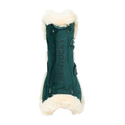Bamboo Elastische Fluwelen Vegan Schapenvacht Gamaschen Kentucky Donkergroen Bamboo Elastische Fluwelen Vegan Schapenvacht Gamaschen Kentucky Donkergroen