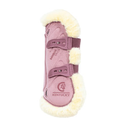 Bamboo Elastische Fluwelen Vegan Schapenvacht Gamaschen Kentucky Oudroze