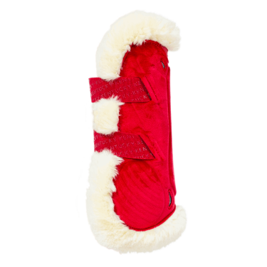 Bamboo Elastische Fluwelen Vegan Schapenvacht Gamaschen Kentucky Rood Bamboo Elastische Fluwelen Vegan Schapenvacht Gamaschen Kentucky Rood