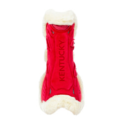 Bamboo Elastische Fluwelen Vegan Schapenvacht Gamaschen Kentucky Rood