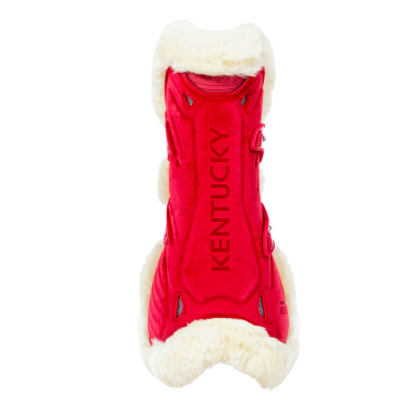 Bamboo Elastische Fluwelen Vegan Schapenvacht Gamaschen Kentucky Rood Bamboo Elastische Fluwelen Vegan Schapenvacht Gamaschen Kentucky Rood