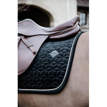 Zadeldek Basic Velvet jumping Kentucky Zwart Zadeldek Basic Velvet jumping Kentucky Zwart