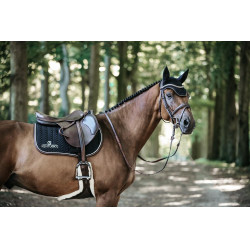 Zadeldek Fishbone Leather jumping Kentucky Zwart