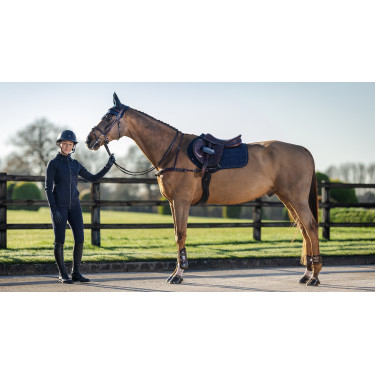 LeMieux Crystal Suede Close Contact Zadeldek Marineblauw