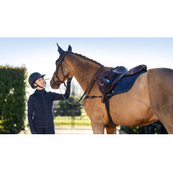 LeMieux Crystal Suede Close Contact Zadeldek Marineblauw