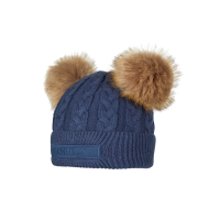 Bonnet LeMieux Mini Dubbele Pompon Atlantisch blauw