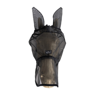 Klassiek anti-vliegenmasker met oren en neuskap Kentucky Zwart Klassiek anti-vliegenmasker met oren en neuskap Kentucky Zwart