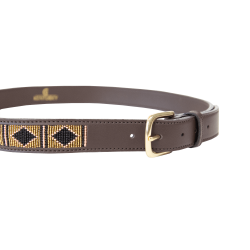 Handgemaakte Parelriem Kentucky Goud