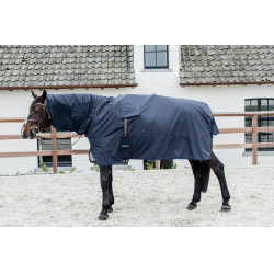 Paardenregenjas Hurricane met beugelgaten Kentucky Marine Marineblauw
