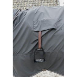 Paardenregenjas Hurricane met beugelgaten Kentucky Grijs