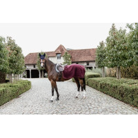 Couvre-reins Carré Heavy Fleece Kentucky Bordeaux