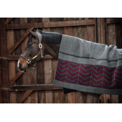 Couverture Séchante Carré Heavy Fishbone Kentucky Bordeaux