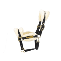 Nylon halster schapenvacht Soft Kentucky Zwart Nylon halster schapenvacht Soft Kentucky Zwart